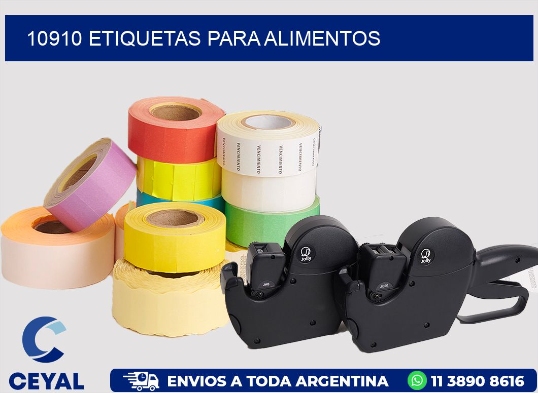 10910 ETIQUETAS PARA ALIMENTOS