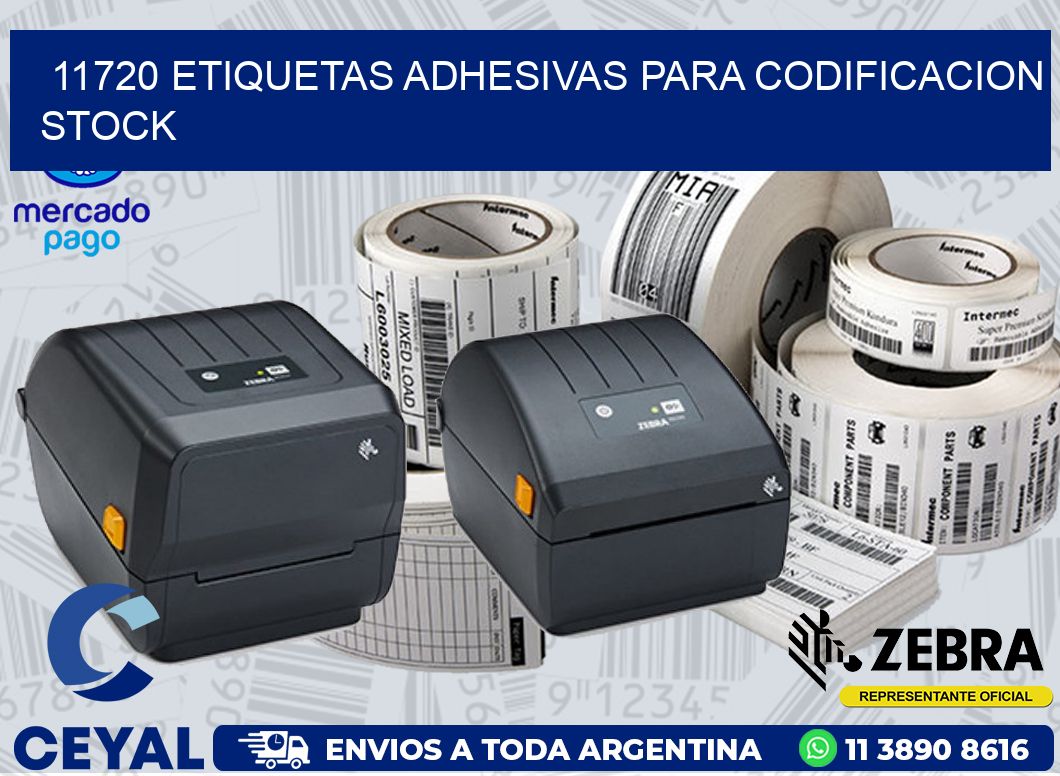 11720 ETIQUETAS ADHESIVAS PARA CODIFICACION STOCK