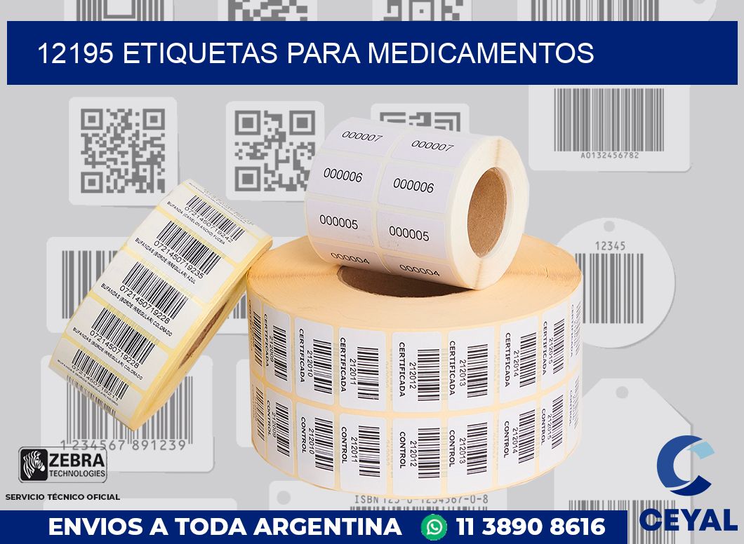 12195 ETIQUETAS PARA MEDICAMENTOS