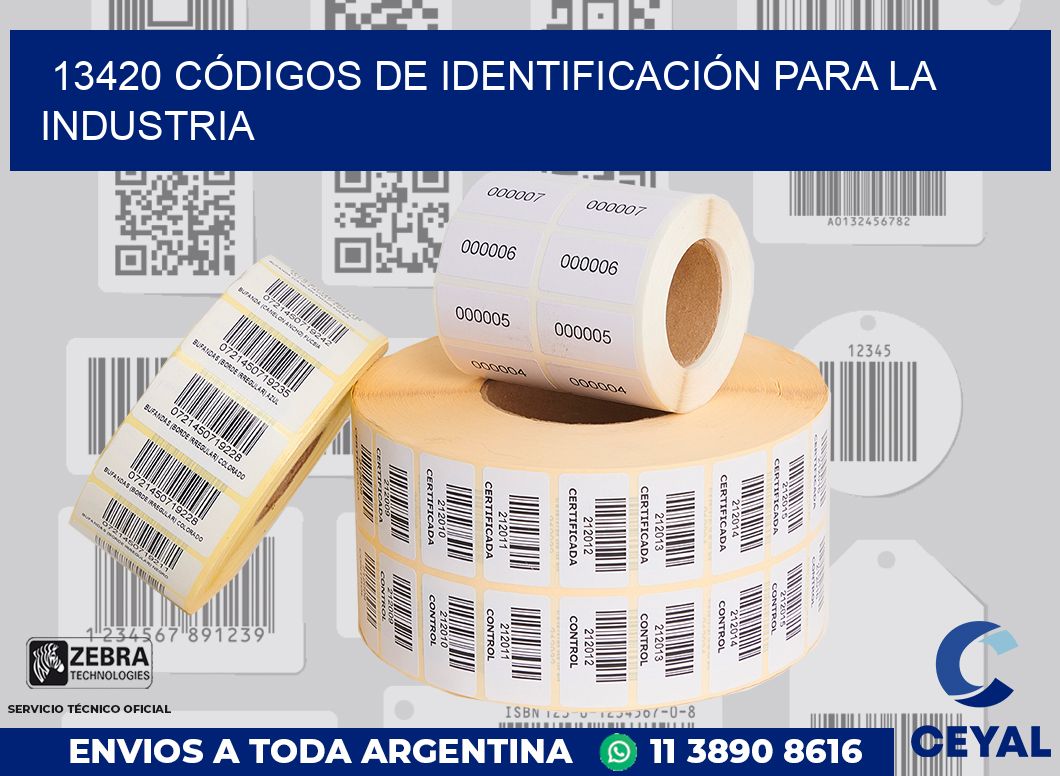 13420 CÓDIGOS DE IDENTIFICACIÓN PARA LA INDUSTRIA
