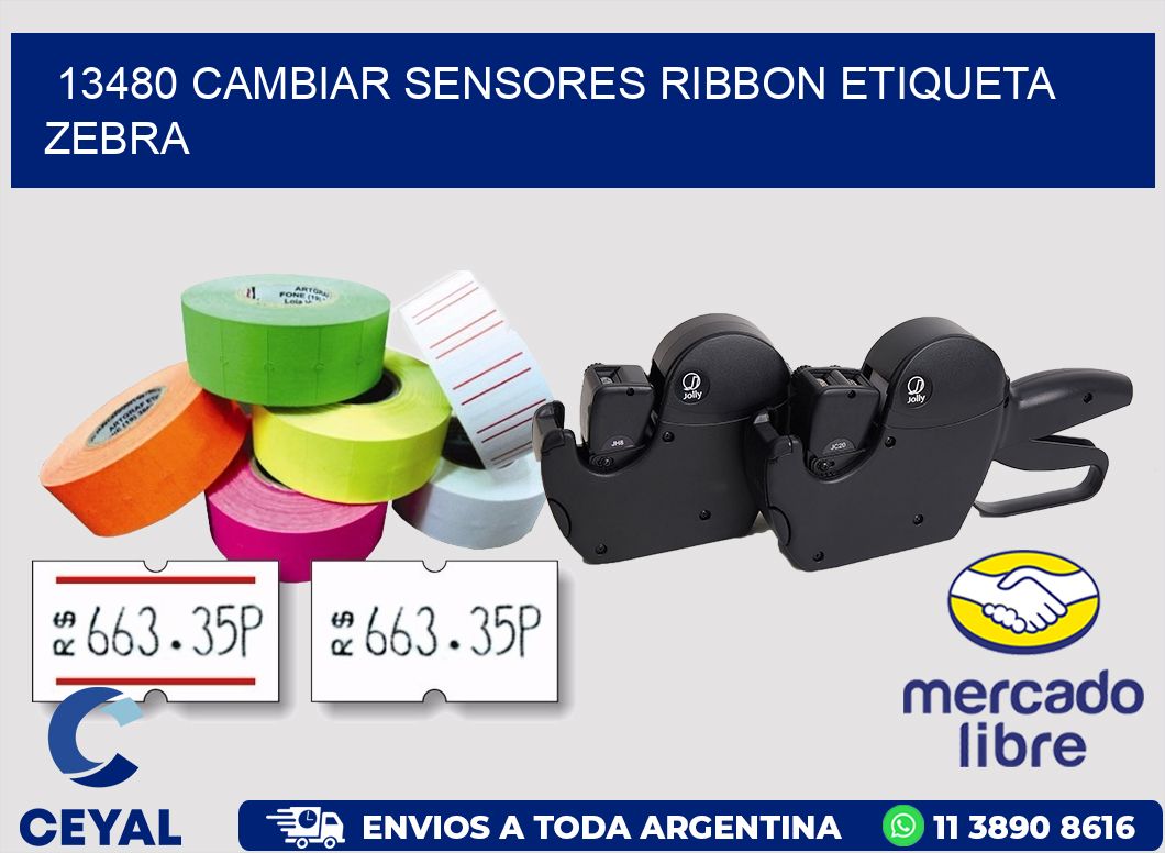 13480 CAMBIAR SENSORES RIBBON ETIQUETA ZEBRA