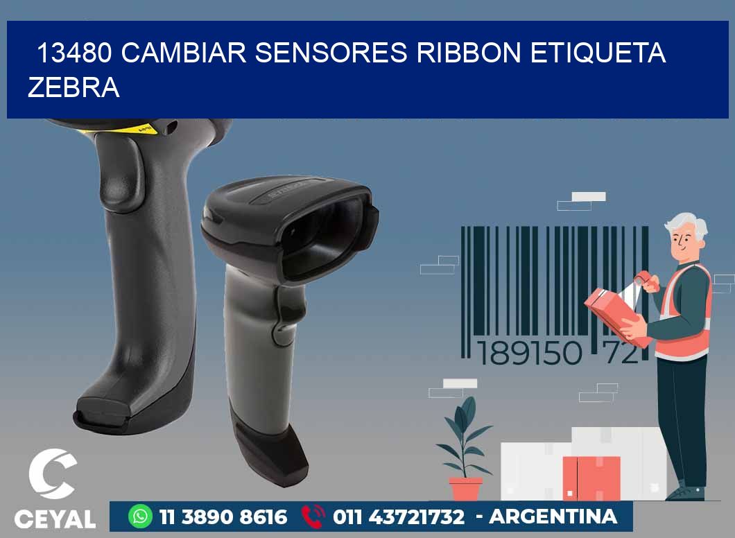 13480 CAMBIAR SENSORES RIBBON ETIQUETA ZEBRA
