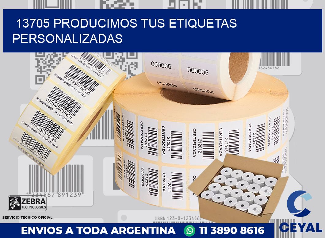 13705 PRODUCIMOS TUS ETIQUETAS PERSONALIZADAS