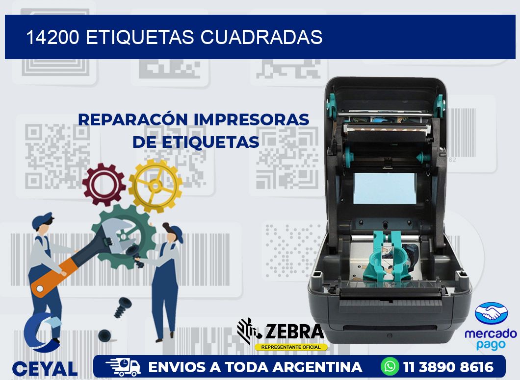 14200 ETIQUETAS CUADRADAS