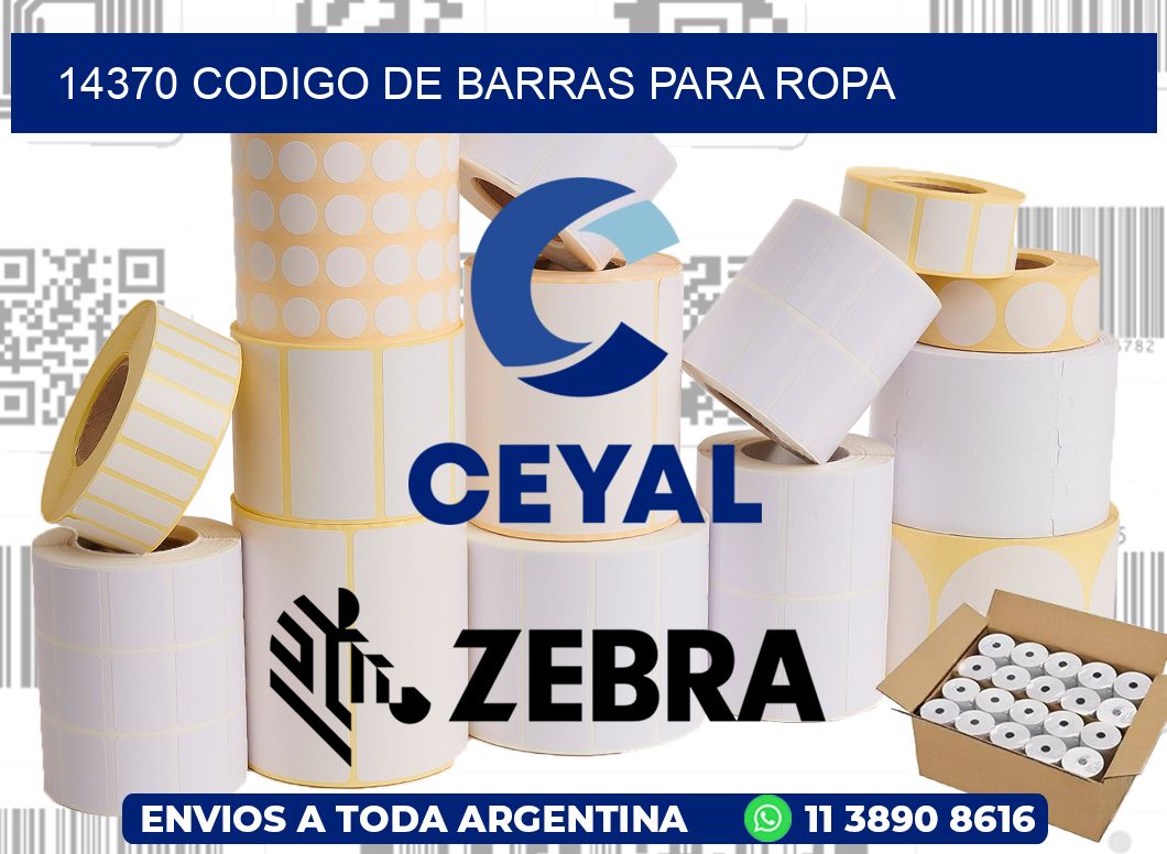 14370 CODIGO DE BARRAS PARA ROPA