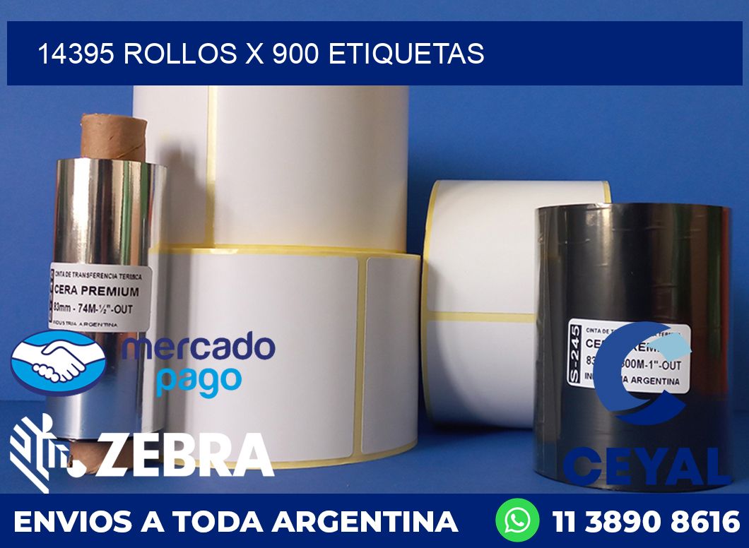 14395 ROLLOS X 900 ETIQUETAS
