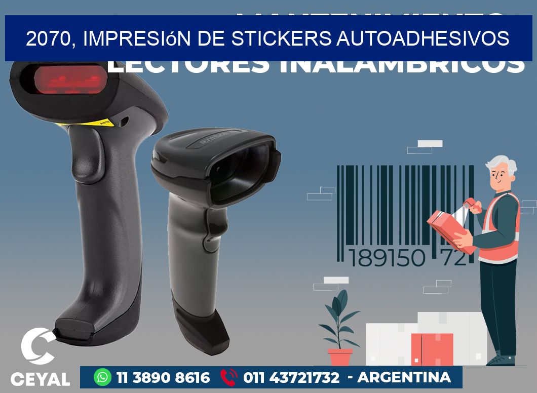 2070, impresión de stickers autoadhesivos