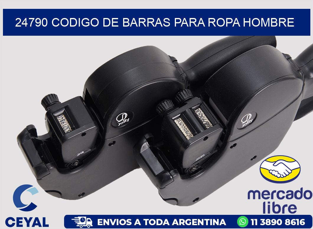 24790 CODIGO DE BARRAS PARA ROPA HOMBRE