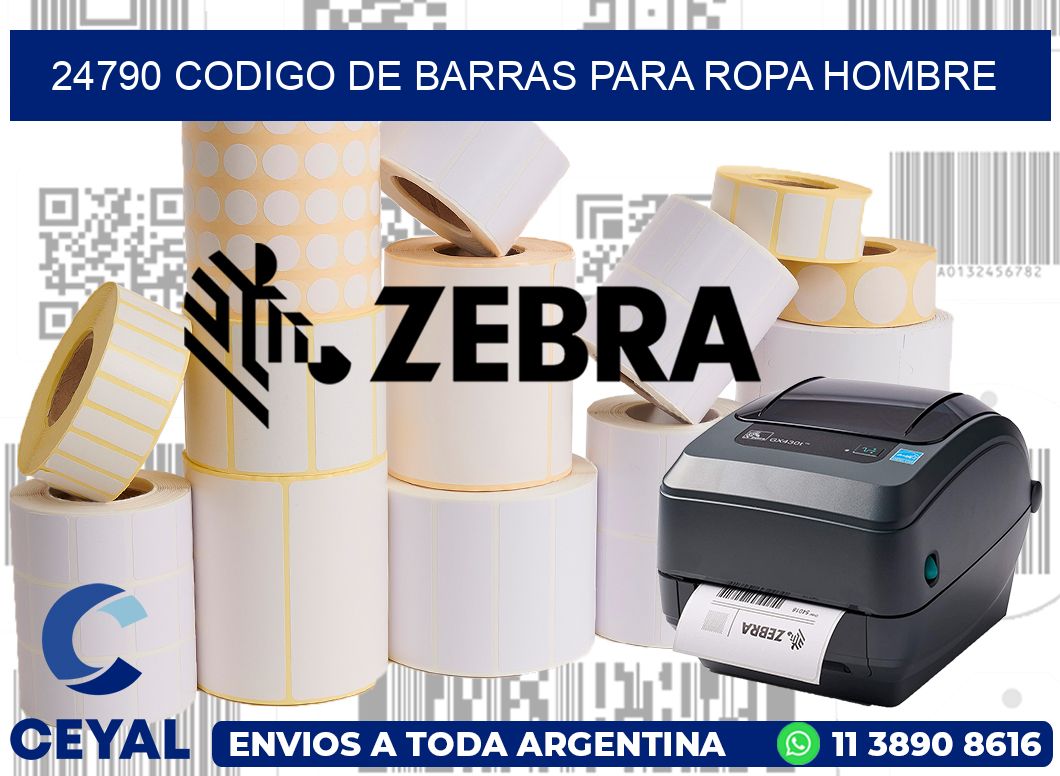 24790 CODIGO DE BARRAS PARA ROPA HOMBRE