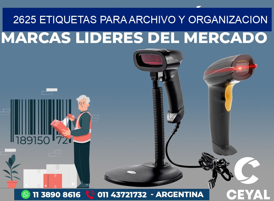 2625 ETIQUETAS PARA ARCHIVO Y ORGANIZACION