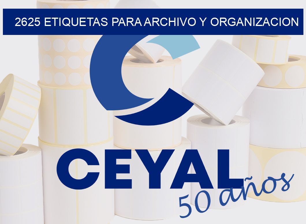 2625 ETIQUETAS PARA ARCHIVO Y ORGANIZACION