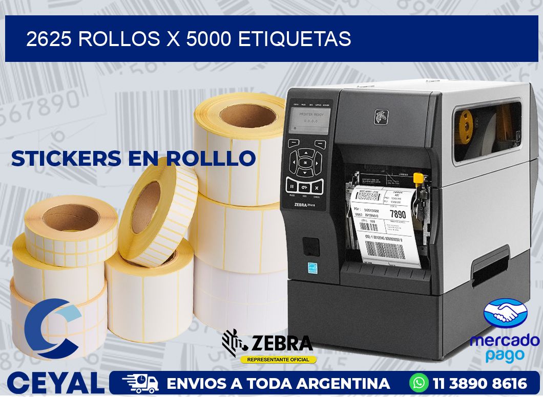 2625 ROLLOS X 5000 ETIQUETAS
