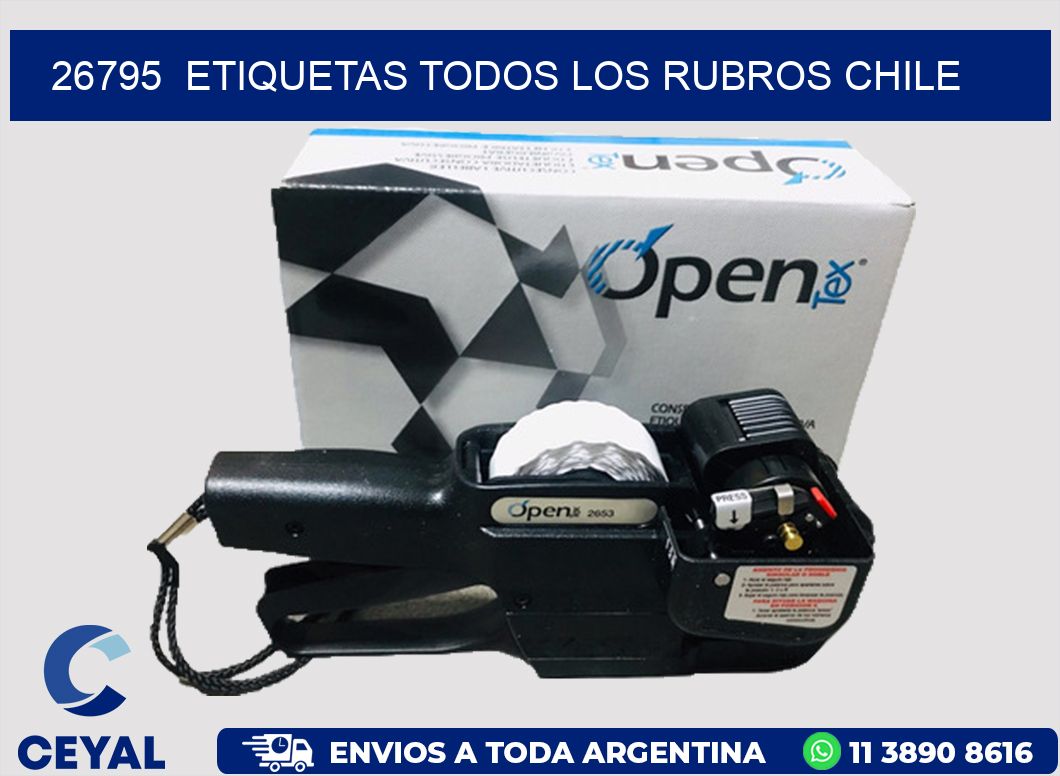 26795  ETIQUETAS TODOS LOS RUBROS CHILE