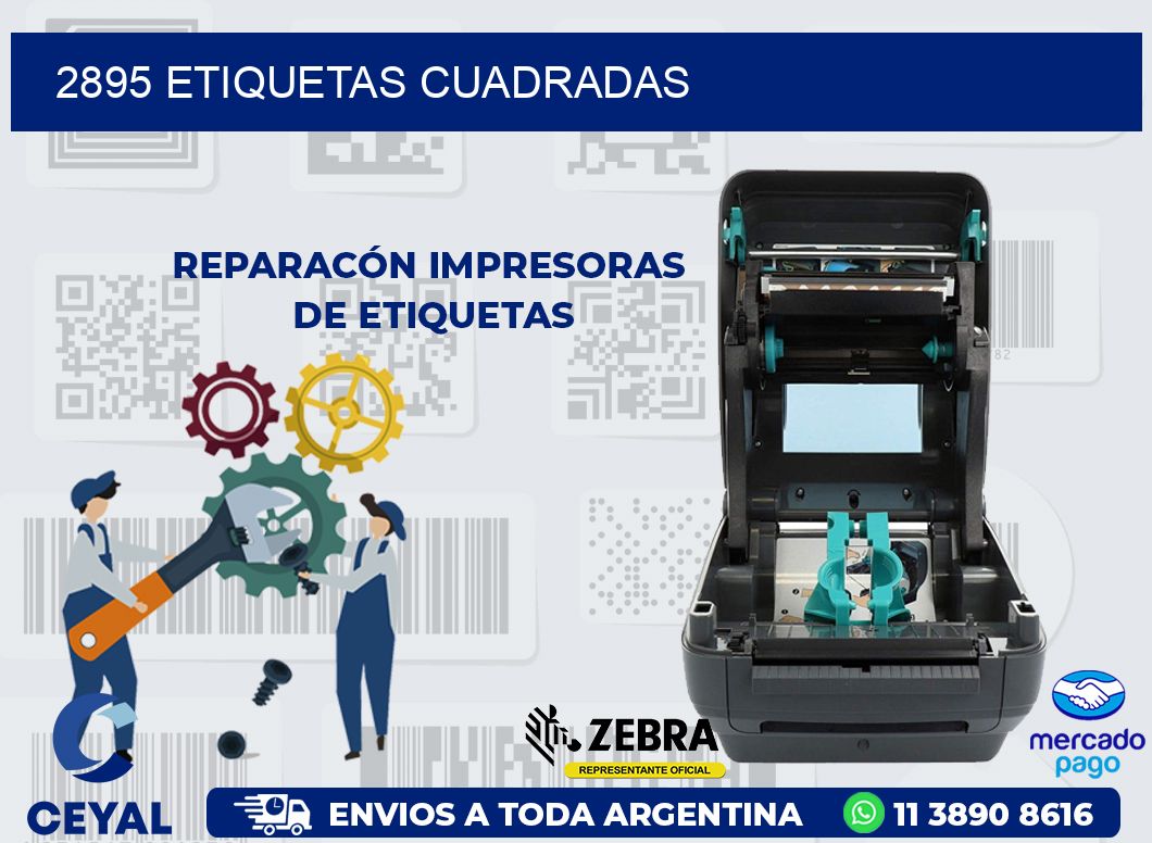 2895 ETIQUETAS CUADRADAS