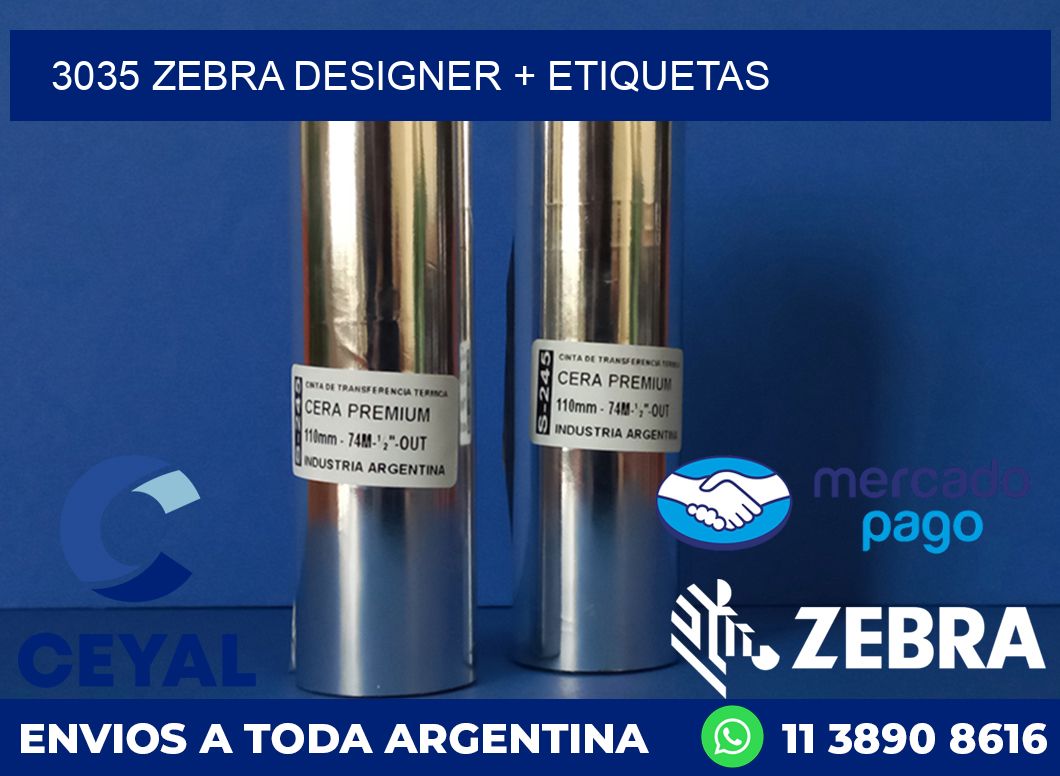 3035 ZEBRA DESIGNER + ETIQUETAS