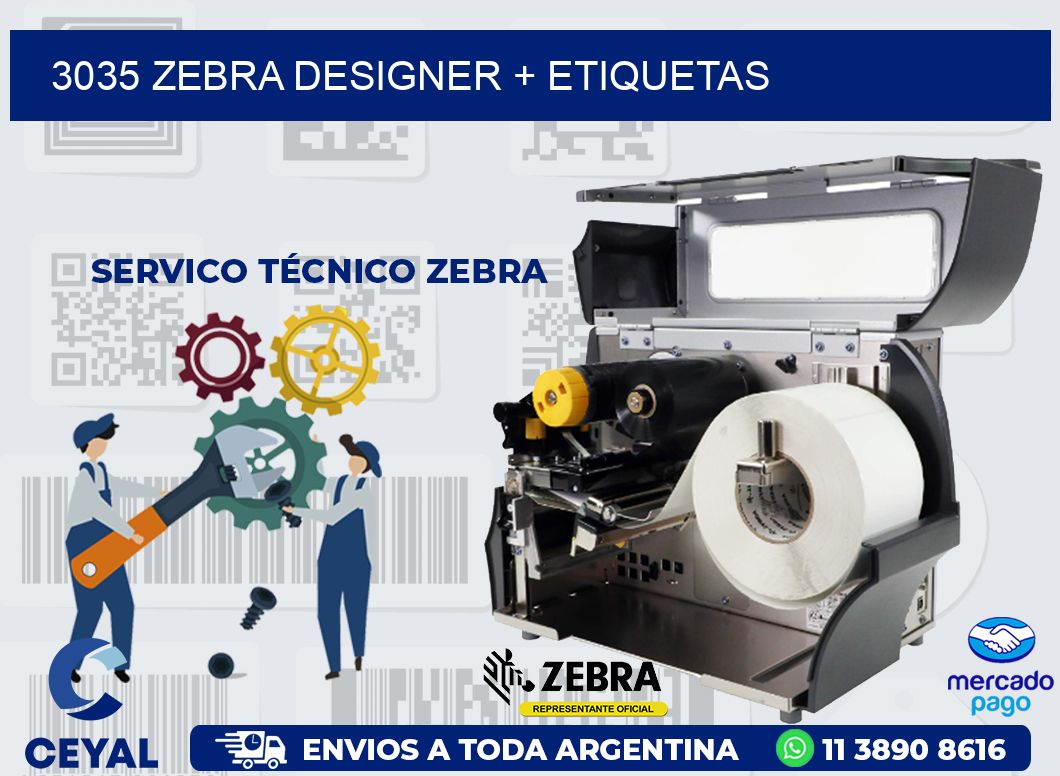 3035 ZEBRA DESIGNER + ETIQUETAS