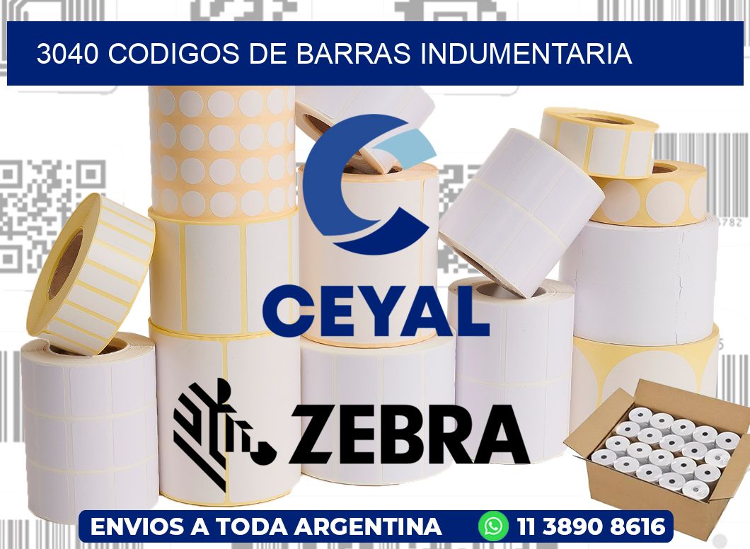 3040 CODIGOS DE BARRAS INDUMENTARIA