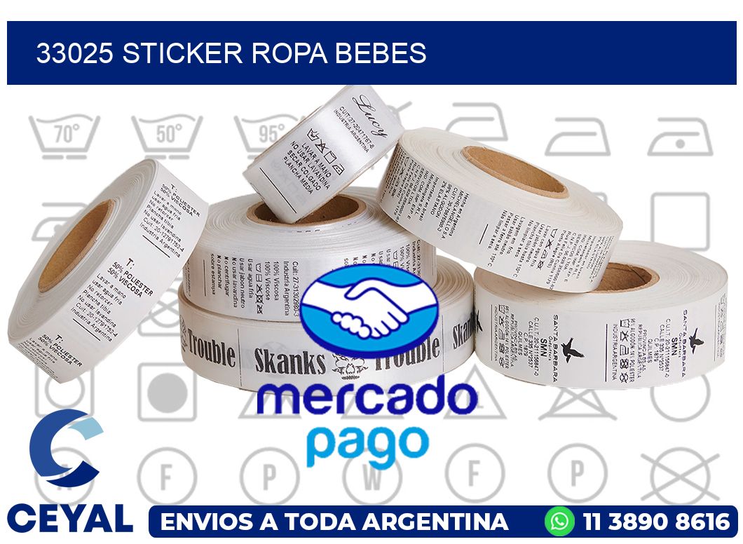 33025 STICKER ROPA BEBES