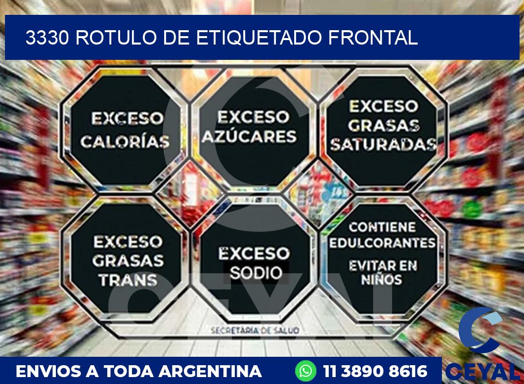3330 ROTULO DE ETIQUETADO FRONTAL