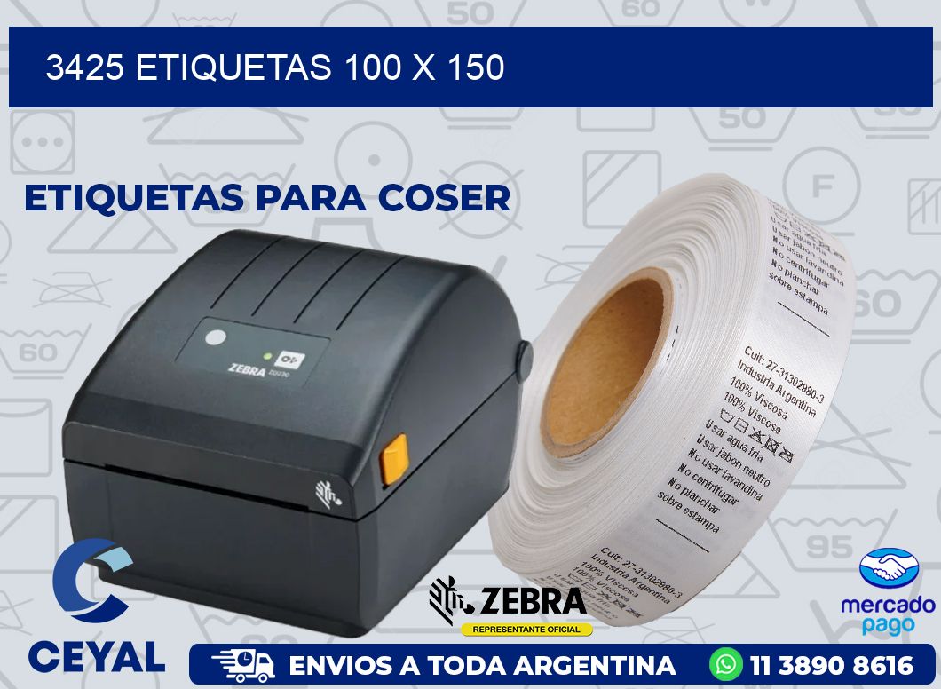 3425 ETIQUETAS 100 X 150