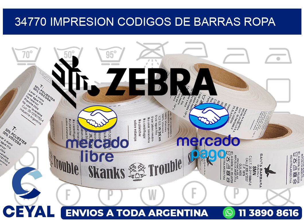 34770 IMPRESION CODIGOS DE BARRAS ROPA