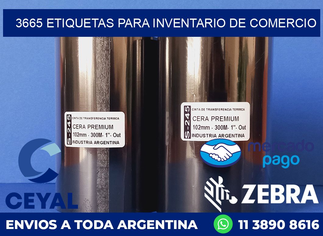 3665 ETIQUETAS PARA INVENTARIO DE COMERCIO