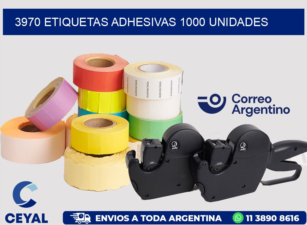 3970 ETIQUETAS ADHESIVAS 1000 UNIDADES