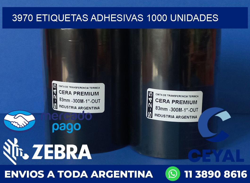 3970 ETIQUETAS ADHESIVAS 1000 UNIDADES