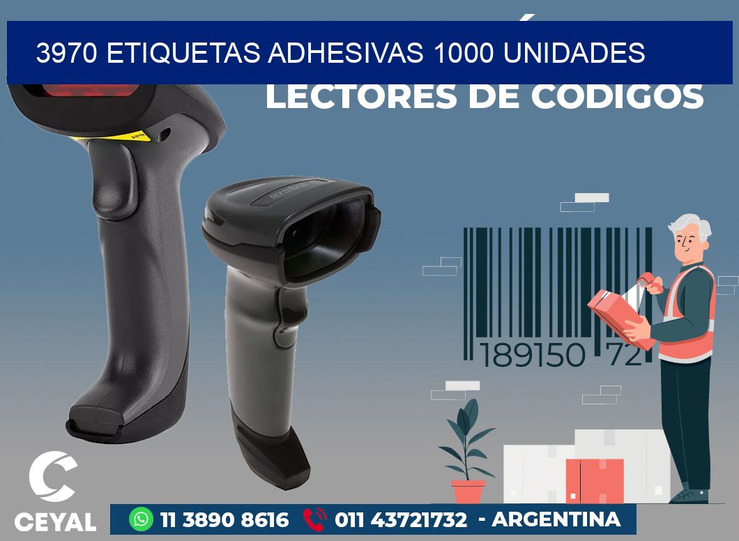 3970 ETIQUETAS ADHESIVAS 1000 UNIDADES