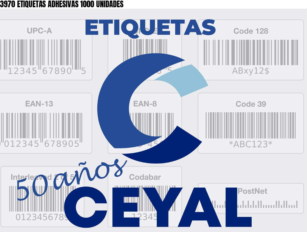 3970 ETIQUETAS ADHESIVAS 1000 UNIDADES