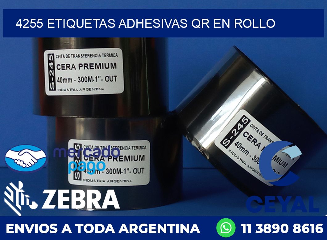 4255 ETIQUETAS ADHESIVAS QR EN ROLLO
