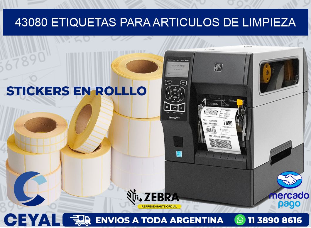 43080 ETIQUETAS PARA ARTICULOS DE LIMPIEZA