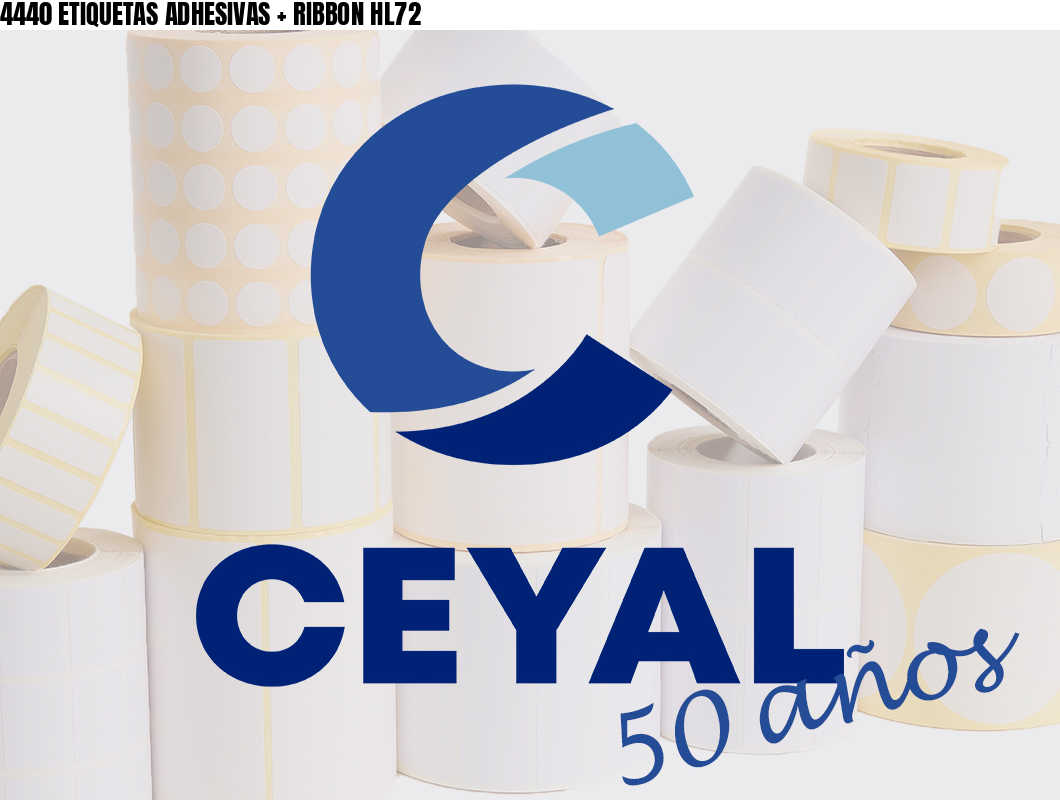 4440 ETIQUETAS ADHESIVAS + RIBBON HL72