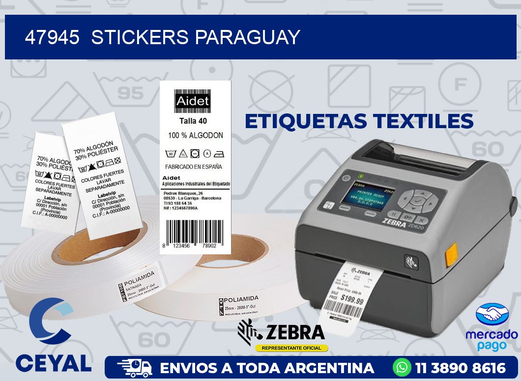 47945  STICKERS PARAGUAY