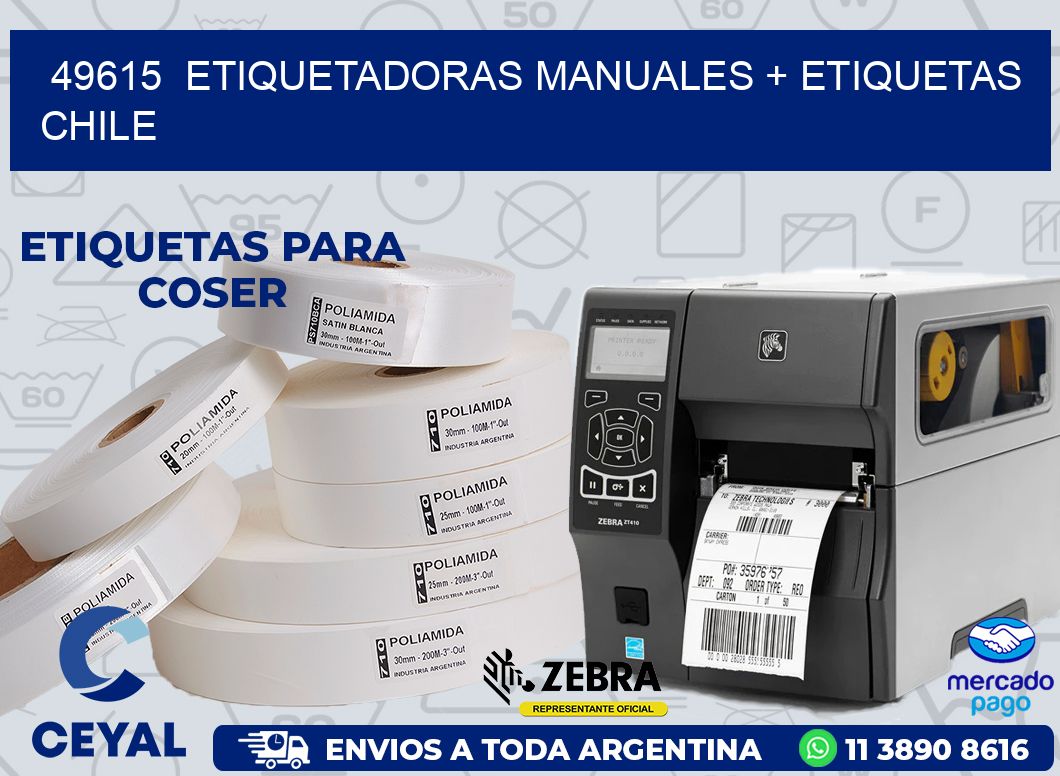 49615  ETIQUETADORAS MANUALES + ETIQUETAS CHILE