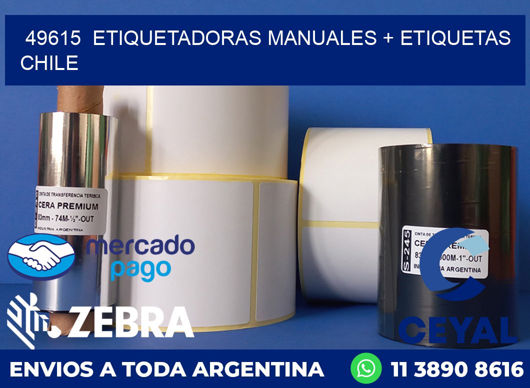 49615  ETIQUETADORAS MANUALES + ETIQUETAS CHILE
