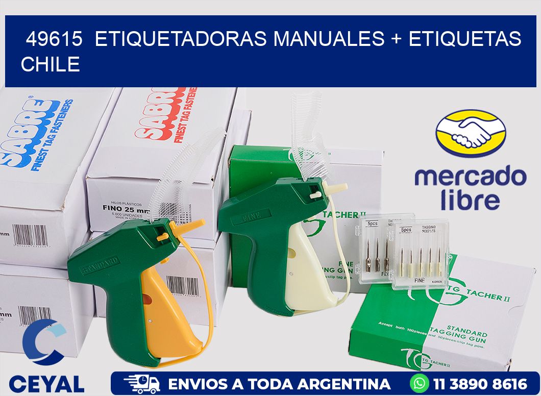 49615  ETIQUETADORAS MANUALES + ETIQUETAS CHILE