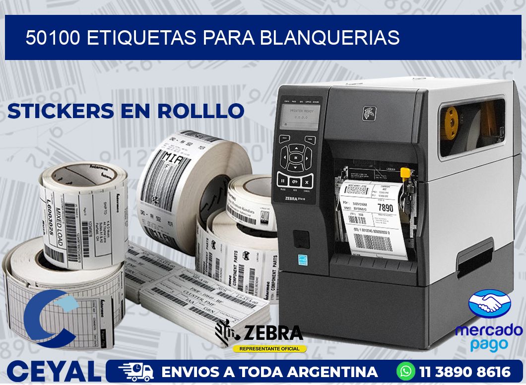 50100 ETIQUETAS PARA BLANQUERIAS