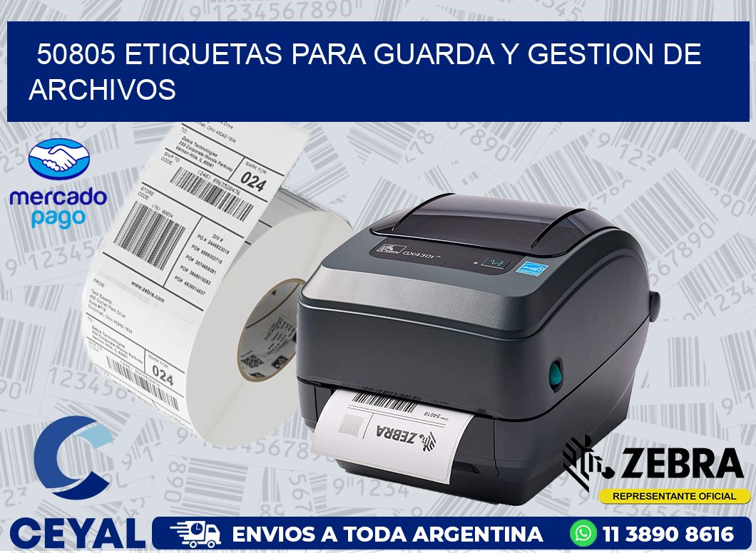 50805 ETIQUETAS PARA GUARDA Y GESTION DE ARCHIVOS