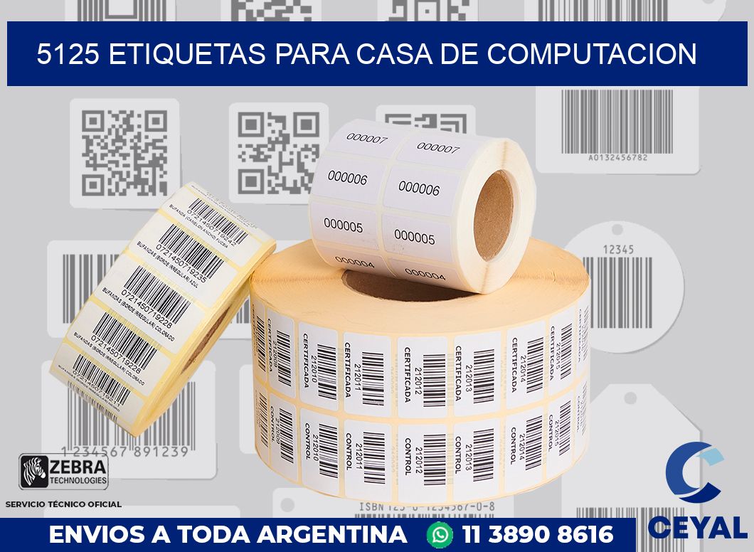5125 ETIQUETAS PARA CASA DE COMPUTACION