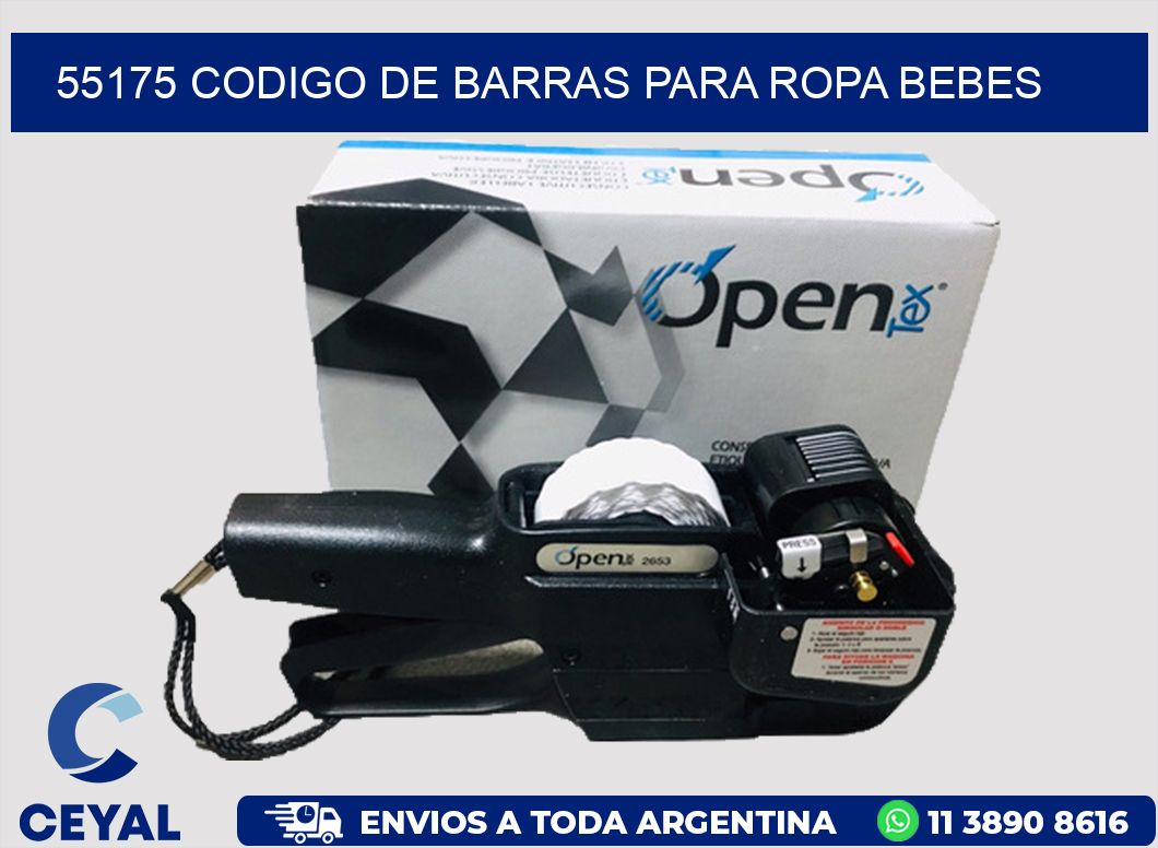 55175 CODIGO DE BARRAS PARA ROPA BEBES