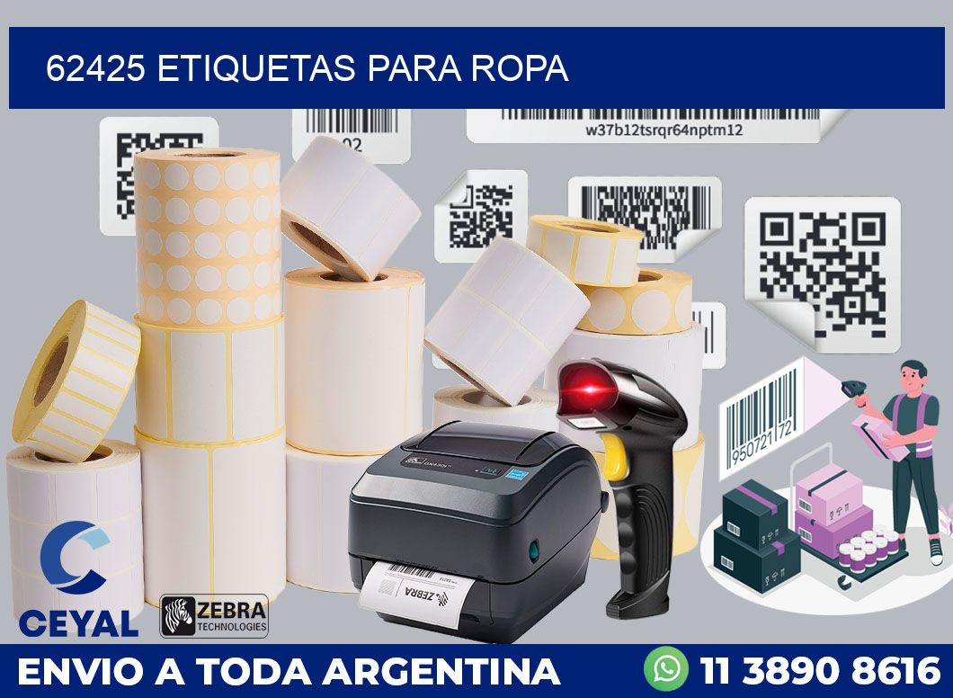 62425 ETIQUETAS PARA ROPA