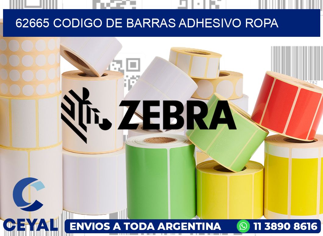 62665 CODIGO DE BARRAS ADHESIVO ROPA