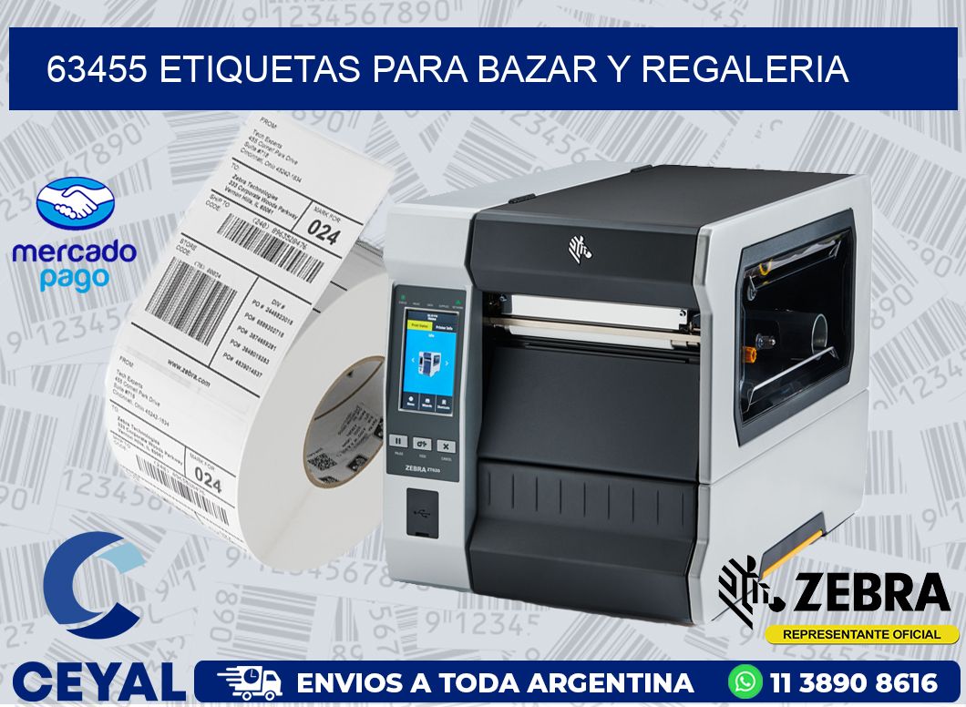 63455 ETIQUETAS PARA BAZAR Y REGALERIA