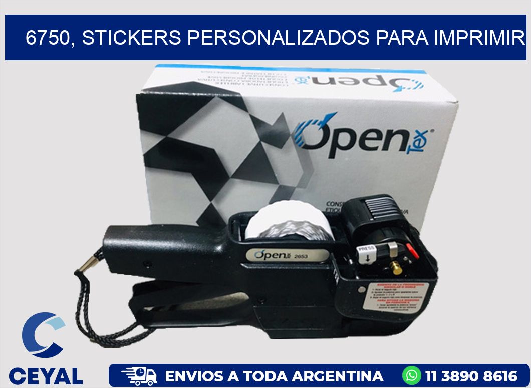 6750, stickers personalizados para imprimir