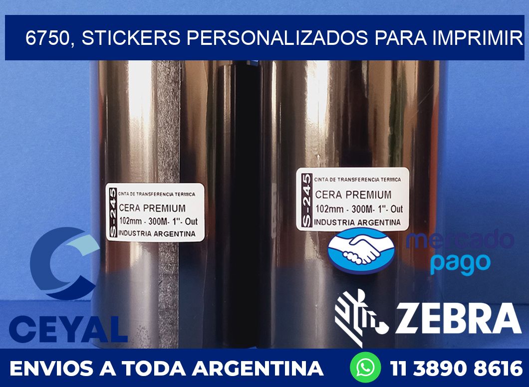 6750, stickers personalizados para imprimir