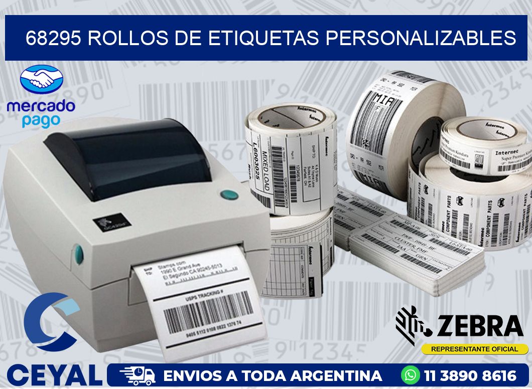 68295 ROLLOS DE ETIQUETAS PERSONALIZABLES