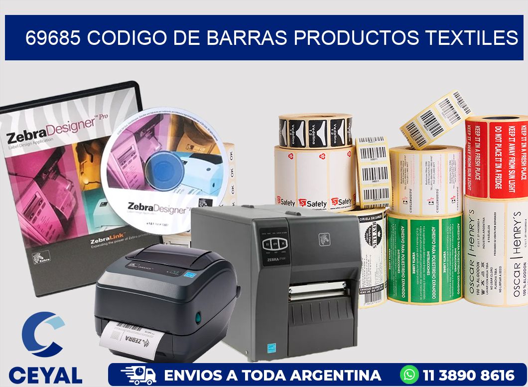69685 CODIGO DE BARRAS PRODUCTOS TEXTILES