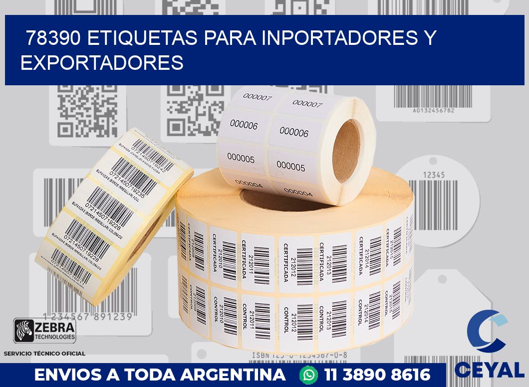 78390 ETIQUETAS PARA INPORTADORES Y EXPORTADORES
