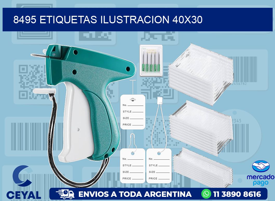 8495 ETIQUETAS ILUSTRACION 40X30